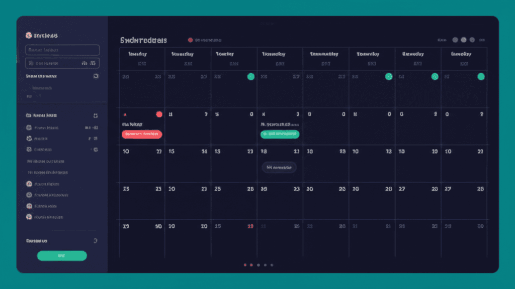 Cicini dashboard showing booking calendar and appointment management